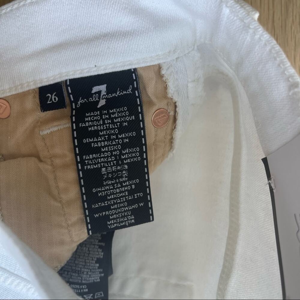 7 For All Mankind Women's White Braided Stretch Ankle Skinny Jeans Size … - Picture 9 of 9
